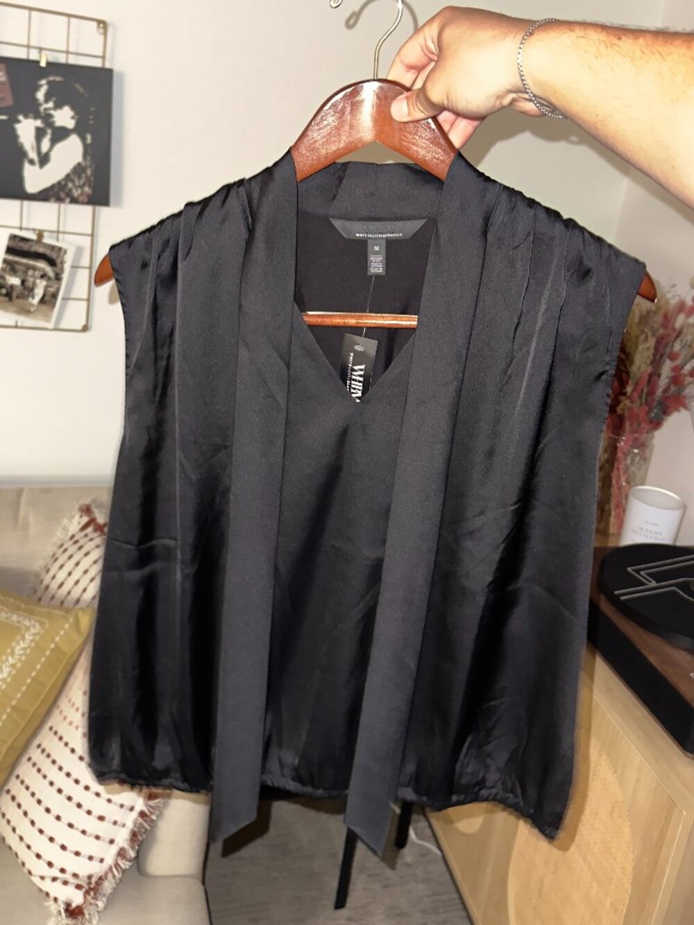 WHBM black top — Size M